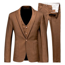 Load image into Gallery viewer, HEFLASHOR 2019 Men&#39;s Fashion Slim Suits Men&#39;s Business Casual Clothing Groomsman Three-piece Suit Blazers Jacket Pants Sets