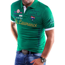 Load image into Gallery viewer, ZOGAA Suumer Men Casual Polo Shirt Guys Cotton Short Sleeve Printed Polo Shirt Male Casual Slim Fit Solid Polo Shirt 2019 Hot