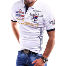 Load image into Gallery viewer, ZOGAA Suumer Men Casual Polo Shirt Guys Cotton Short Sleeve Printed Polo Shirt Male Casual Slim Fit Solid Polo Shirt 2019 Hot
