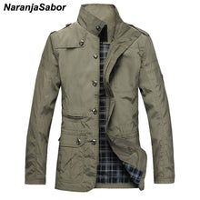 Load image into Gallery viewer, NaranjaSabor Fashion Thin Men&#39;s Jackets Hot Sell Casual Wear Comfort Windbreaker Autumn Overcoat Necessary Spring Men Coat N483