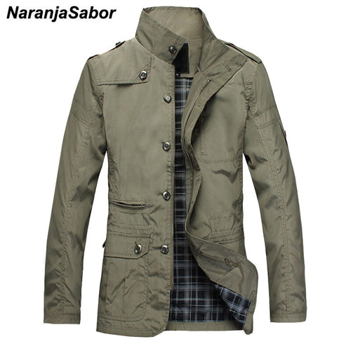 NaranjaSabor Fashion Thin Men's Jackets Hot Sell Casual Wear Comfort Windbreaker Autumn Overcoat Necessary Spring Men Coat N483