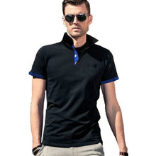 Load image into Gallery viewer, Mens Polo Shirt 2019 New Summer Short Sleeve Turn-over Collar Slim Tops Casual Breathable Solid Color Business Shirt