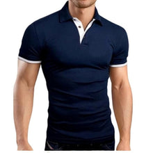 Load image into Gallery viewer, Mens Polo Shirt 2019 New Summer Short Sleeve Turn-over Collar Slim Tops Casual Breathable Solid Color Business Shirt