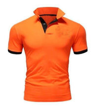 Load image into Gallery viewer, Mens Polo Shirt 2019 New Summer Short Sleeve Turn-over Collar Slim Tops Casual Breathable Solid Color Business Shirt