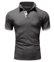 Load image into Gallery viewer, Mens Polo Shirt 2019 New Summer Short Sleeve Turn-over Collar Slim Tops Casual Breathable Solid Color Business Shirt