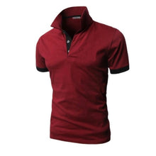 Load image into Gallery viewer, Mens Polo Shirt 2019 New Summer Short Sleeve Turn-over Collar Slim Tops Casual Breathable Solid Color Business Shirt