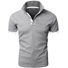 Load image into Gallery viewer, Mens Polo Shirt 2019 New Summer Short Sleeve Turn-over Collar Slim Tops Casual Breathable Solid Color Business Shirt