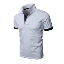 Load image into Gallery viewer, Mens Polo Shirt 2019 New Summer Short Sleeve Turn-over Collar Slim Tops Casual Breathable Solid Color Business Shirt