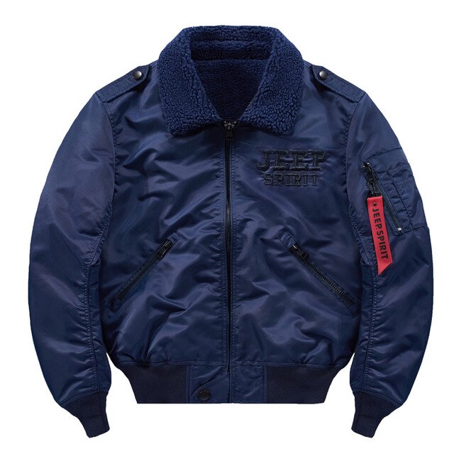 Winter Streetwear Military Pilot Jacket Men Air Force Thick Bomber Jacket Multi-pocket Ribbon Baseball Jackets Male Size M-4XL