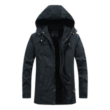 Load image into Gallery viewer, streetwear  Winter Hooded Windproof Solid Long Sleeve Soft Coat Shell  jacket men jaqueta masculino chaqueta hombre casaco