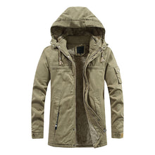Load image into Gallery viewer, streetwear  Winter Hooded Windproof Solid Long Sleeve Soft Coat Shell  jacket men jaqueta masculino chaqueta hombre casaco