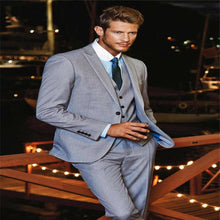 Load image into Gallery viewer, New Brand Groom Tuxedo Suit 2019 Custom Made Wine Red Men Suits Terno Slim Fit Peaked Lapel Groomsmen Men Wedding Prom Suits