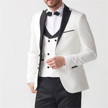 Load image into Gallery viewer, New Brand Groom Tuxedo Suit 2019 Custom Made Wine Red Men Suits Terno Slim Fit Peaked Lapel Groomsmen Men Wedding Prom Suits