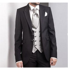 Load image into Gallery viewer, New Brand Groom Tuxedo Suit 2019 Custom Made Wine Red Men Suits Terno Slim Fit Peaked Lapel Groomsmen Men Wedding Prom Suits
