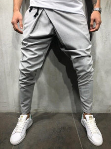 new Style Fashion Solid Men's Track Pants Slim Cuff Trousers Casual Tracksuit Casual Plain