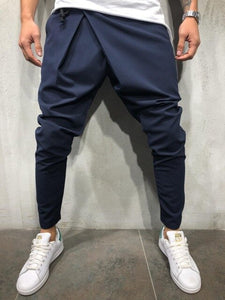 new Style Fashion Solid Men's Track Pants Slim Cuff Trousers Casual Tracksuit Casual Plain