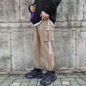 2019 Japan Hip Hop Boy Multi-pocket Elastic Waist Design Harem Pant Men Streetwear Punk Casual Trousers Jogger Male Dancing Pant