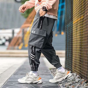 2019 Japan Hip Hop Boy Multi-pocket Elastic Waist Design Harem Pant Men Streetwear Punk Casual Trousers Jogger Male Dancing Pant