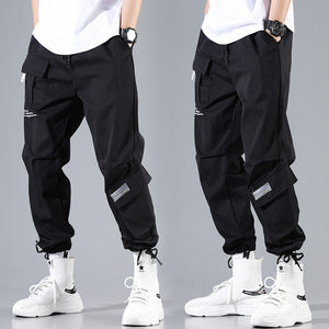 2019 Japan Hip Hop Boy Multi-pocket Elastic Waist Design Harem Pant Men Streetwear Punk Casual Trousers Jogger Male Dancing Pant