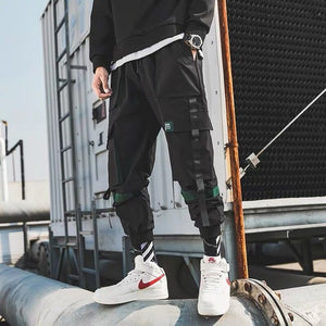 2019 Japan Hip Hop Boy Multi-pocket Elastic Waist Design Harem Pant Men Streetwear Punk Casual Trousers Jogger Male Dancing Pant