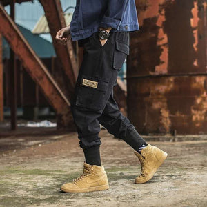 2019 Japan Hip Hop Boy Multi-pocket Elastic Waist Design Harem Pant Men Streetwear Punk Casual Trousers Jogger Male Dancing Pant