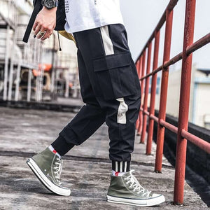 2019 Japan Hip Hop Boy Multi-pocket Elastic Waist Design Harem Pant Men Streetwear Punk Casual Trousers Jogger Male Dancing Pant
