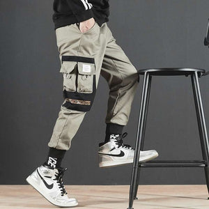2019 Japan Hip Hop Boy Multi-pocket Elastic Waist Design Harem Pant Men Streetwear Punk Casual Trousers Jogger Male Dancing Pant