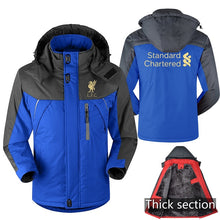 Load image into Gallery viewer, Mo Salah Never Give Up Liverpool Winter parka men plus velvet warm windproof coats mens hooded jackets men&#39;s outwear overcoat