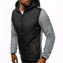 Load image into Gallery viewer, New Fashion Hoody Spliced Jacket Casual Solid Men Hoodies Sweatshirts Casual Coat Hooded Zip Cardigan Plus Fleece Clothes