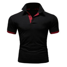 Load image into Gallery viewer, Mens Polo Shirt 2019 New Summer Short Sleeve Turn-over Collar Slim Tops Casual Breathable Solid Business Shirt