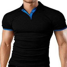 Load image into Gallery viewer, Mens Polo Shirt 2019 New Summer Short Sleeve Turn-over Collar Slim Tops Casual Breathable Solid Business Shirt