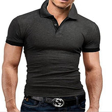 Load image into Gallery viewer, Mens Polo Shirt 2019 New Summer Short Sleeve Turn-over Collar Slim Tops Casual Breathable Solid Business Shirt