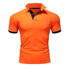 Load image into Gallery viewer, Mens Polo Shirt 2019 New Summer Short Sleeve Turn-over Collar Slim Tops Casual Breathable Solid Business Shirt