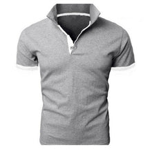 Load image into Gallery viewer, Mens Polo Shirt 2019 New Summer Short Sleeve Turn-over Collar Slim Tops Casual Breathable Solid Business Shirt
