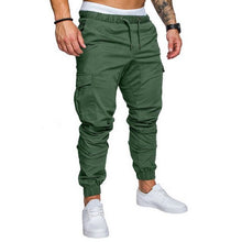 Load image into Gallery viewer, Casual Joggers Pants Solid Color Men Cotton Elastic Long Trousers Pantalon Homme Military Cargo Pants Leggings Fashion New 2019