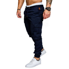 Load image into Gallery viewer, Casual Joggers Pants Solid Color Men Cotton Elastic Long Trousers Pantalon Homme Military Cargo Pants Leggings Fashion New 2019