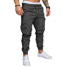 Load image into Gallery viewer, Casual Joggers Pants Solid Color Men Cotton Elastic Long Trousers Pantalon Homme Military Cargo Pants Leggings Fashion New 2019
