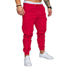 Load image into Gallery viewer, Casual Joggers Pants Solid Color Men Cotton Elastic Long Trousers Pantalon Homme Military Cargo Pants Leggings Fashion New 2019