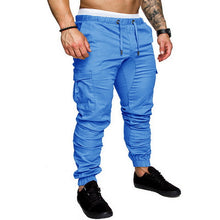 Load image into Gallery viewer, Casual Joggers Pants Solid Color Men Cotton Elastic Long Trousers Pantalon Homme Military Cargo Pants Leggings Fashion New 2019