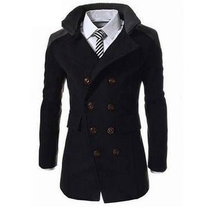 TANG 2019 Hot Sale New Brand Men Coat Autumn Winter Men Coat Jackets Turn Down Collar Long Sleeve Button Pockets