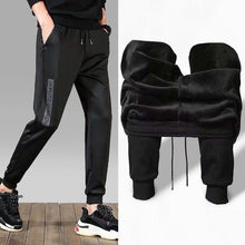 Load image into Gallery viewer, Men&#39;s Plus Size M-5XL Winter Warm Pants Outside Fleece Joggers Thicken Sweatpants Heavy Zipper Trousers Men Loose Sweat Pants