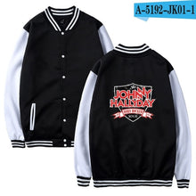 Load image into Gallery viewer, Johnny Hallyday baseball Jacket men/women uniform coat winter fashion sweatshirt warm hip hop college women Jackets clothes