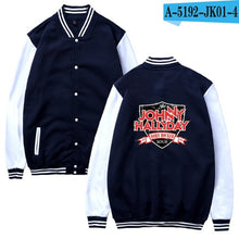 Load image into Gallery viewer, Johnny Hallyday baseball Jacket men/women uniform coat winter fashion sweatshirt warm hip hop college women Jackets clothes