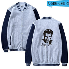 Load image into Gallery viewer, Johnny Hallyday baseball Jacket men/women uniform coat winter fashion sweatshirt warm hip hop college women Jackets clothes