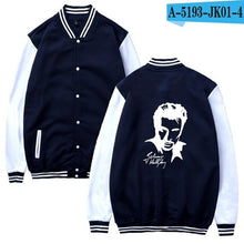 Load image into Gallery viewer, Johnny Hallyday baseball Jacket men/women uniform coat winter fashion sweatshirt warm hip hop college women Jackets clothes