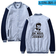 Load image into Gallery viewer, Johnny Hallyday baseball Jacket men/women uniform coat winter fashion sweatshirt warm hip hop college women Jackets clothes