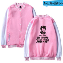 Load image into Gallery viewer, Johnny Hallyday baseball Jacket men/women uniform coat winter fashion sweatshirt warm hip hop college women Jackets clothes