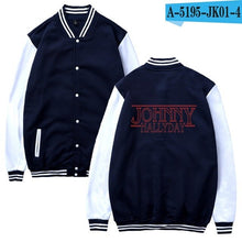 Load image into Gallery viewer, Johnny Hallyday baseball Jacket men/women uniform coat winter fashion sweatshirt warm hip hop college women Jackets clothes