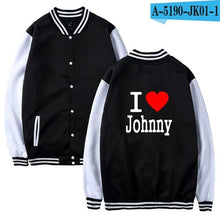 Load image into Gallery viewer, Johnny Hallyday baseball Jacket men/women uniform coat winter fashion sweatshirt warm hip hop college women Jackets clothes