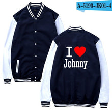 Load image into Gallery viewer, Johnny Hallyday baseball Jacket men/women uniform coat winter fashion sweatshirt warm hip hop college women Jackets clothes